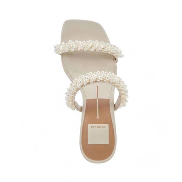 NEW DOLCE VITA noel heels in vanilla pearls - Picture 7 of 8